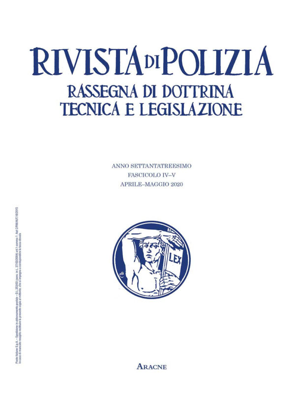 Libro Rivista di polizia. Rassegna di dottrina tecnica e legislazione di  - ean 9788825537154 - Aracne