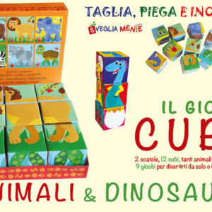 Libro gioca cubi. Animali e dinosauri di Irene Mazza - ean 9788826206141 - Edizioni del Baldo