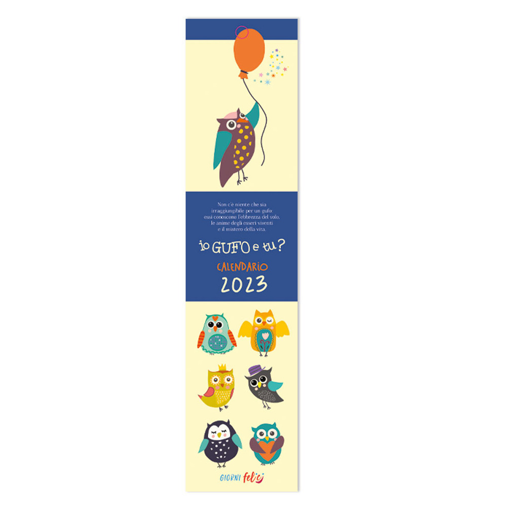 Libro Io gufo e tu? Mini calendario 2023 di - ean 9788826206707 - Edizioni del Baldo