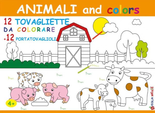 Libro Animali and colors. 12 tovagliette da colorare + 12 portatavaglioli di Irene Mazza - ean 9788826207889 - Edizioni del Baldo