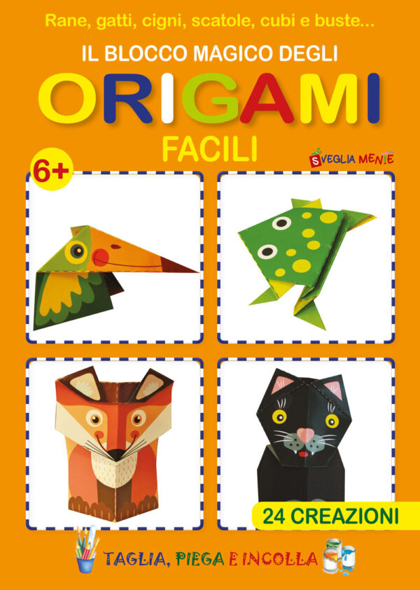 Libro blocco magico degli origami facili. Rane