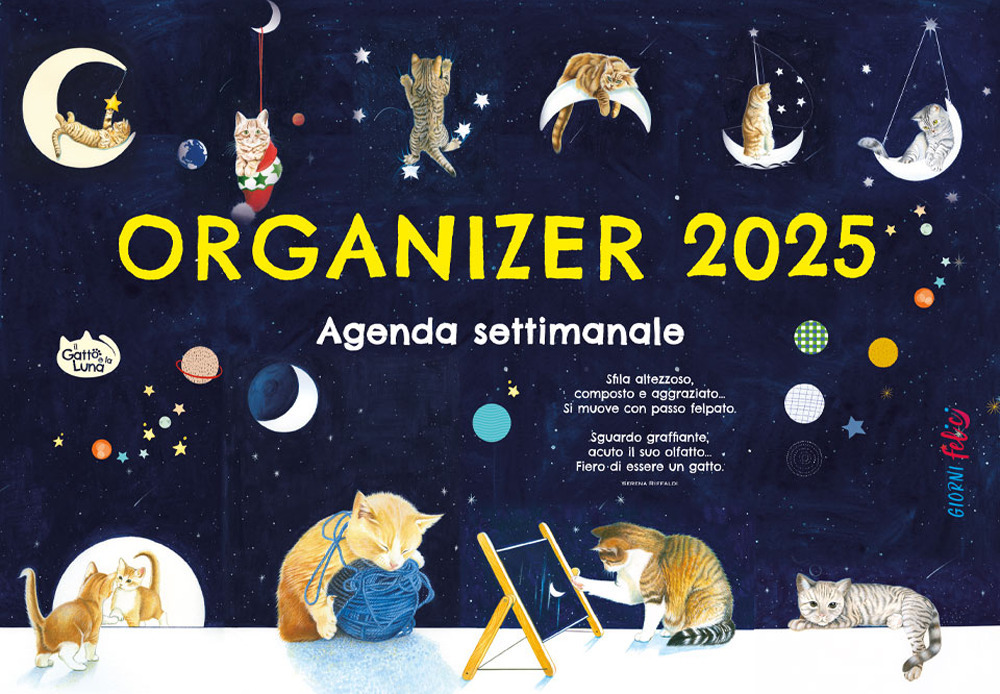 Libro Agenda settimanale Il gatto e la luna. Organizer 2025 di  - ean 9788826208411 - Edizioni del Baldo