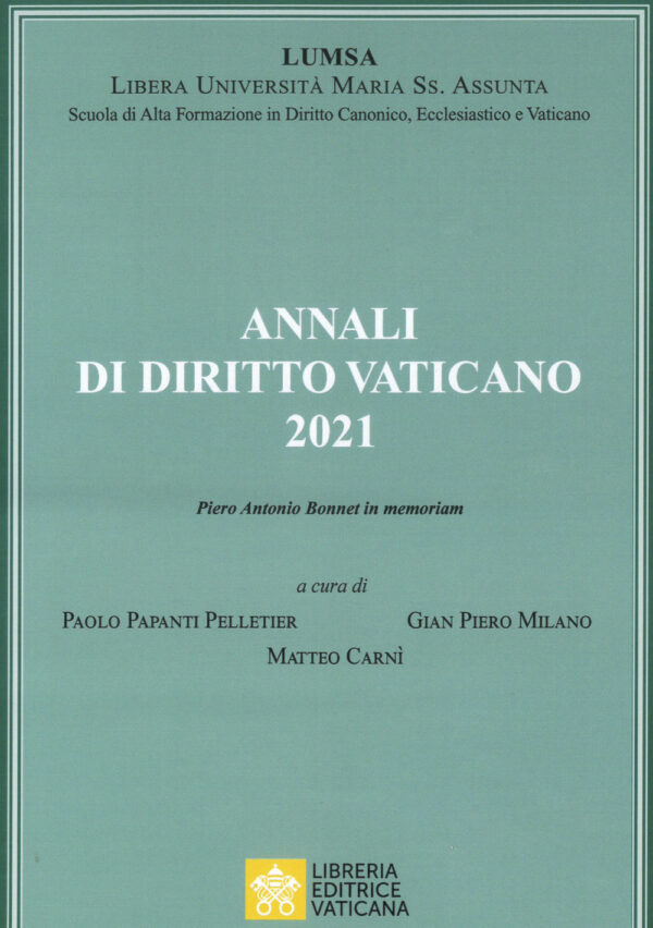 Libro Annali di diritto vaticano di  - ean 9788826607566 - Libreria Editrice Vaticana
