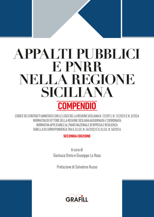 Libro Appalti pubblici e PNRR nella Regione Siciliana. Compendio di  - ean 9788827704974 - Grafill